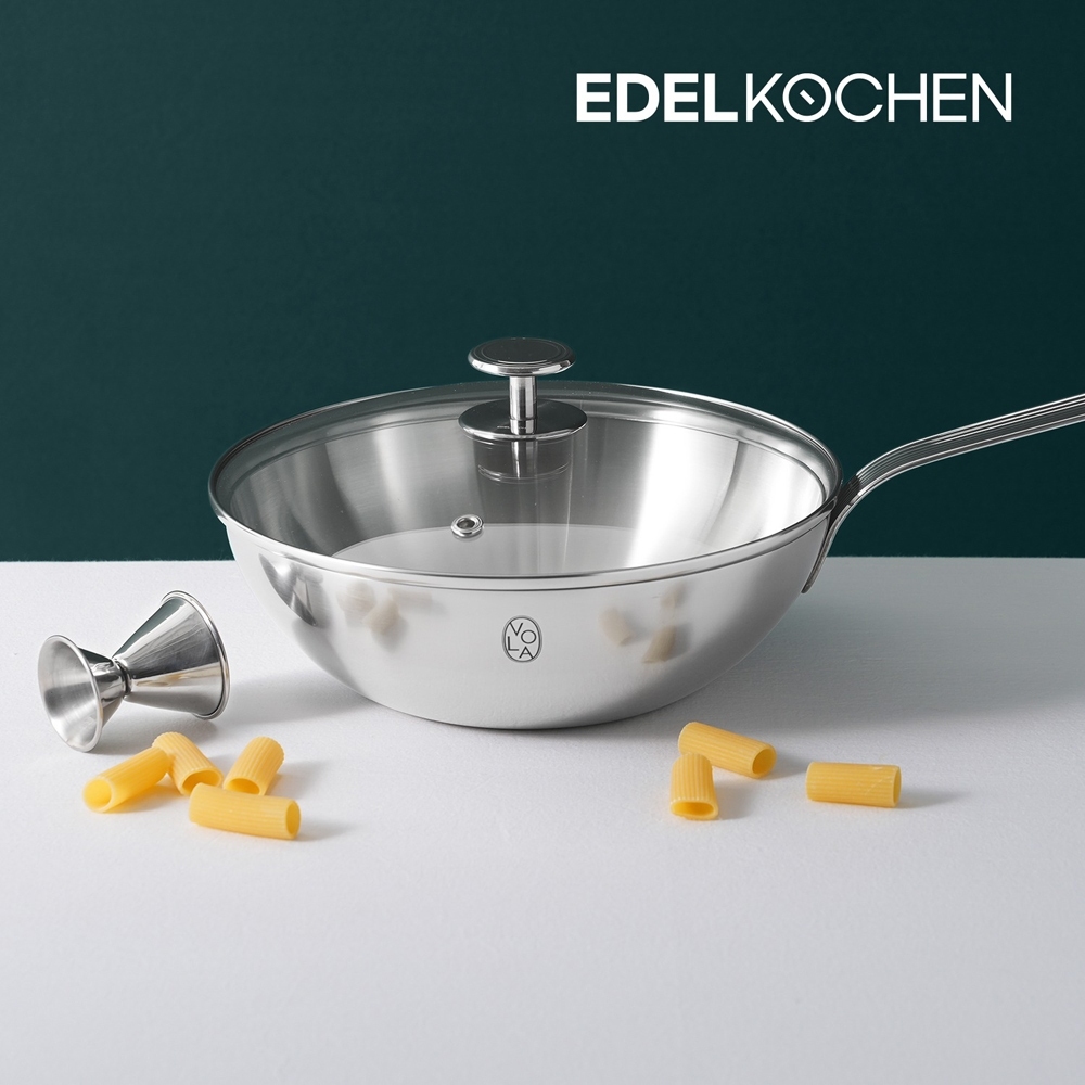 Chảo xào inox 316 - 5 lớp nguyên khối cao cấp Edelkochen Vola Collection 26 cm