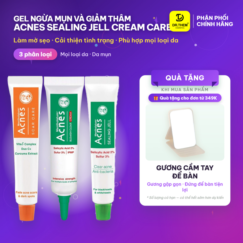 Gel Ngừa Mụn và Giảm Thâm Acnes (Sealing Jell / CLEAR CREAM/ Scar Care / Dán Mụn)- Dr Thêm | BigBuy360 - bigbuy360.vn