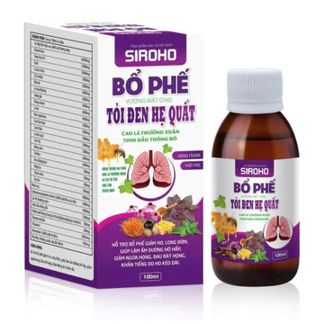 Siroho Bổ Phế Vương Mật ong Tỏi đen Hẹ Quất Cao lá thường xuân Tinh dầu thông đỏ bổ phế, giảm ho, giảm viêm họng cao lá