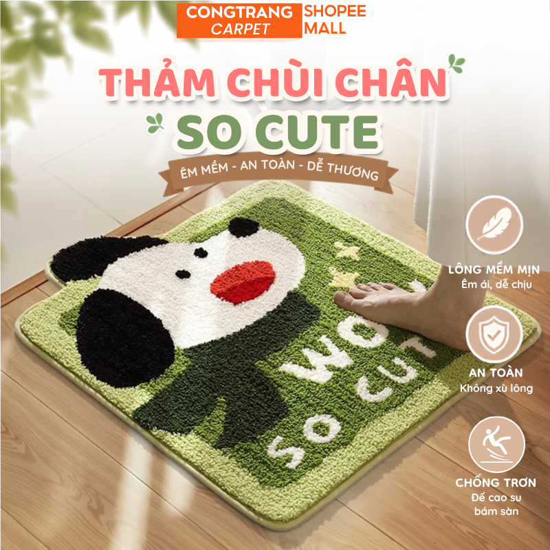 Thảm Lau Chân CongTrang Bedding Chất Liệu Lông Cừu Nhân Tạo Hút Nước, Chống Trơn Trượt, Êm Chân, Nhiều Mẫu Mã