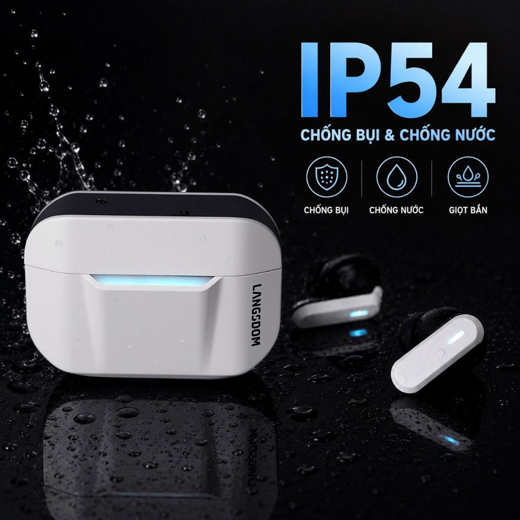 Tai nghe bluetooth Langsdom Zeta, Bass trầm ấm, APP Tiếng Việt, Bluetooth 6.0, Độ trễ thấp 45ms, ANC | BigBuy360 - bigbuy360.vn