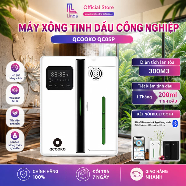 (Hỏa Tốc _ Tặng Tinh Dầu)Máy xông tinh dầu Qc_05P máy khuyếch tán tinh dầu công suất lớn phun sương diện tích lớn 300m3