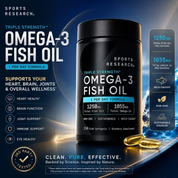 【Hàng Nhập Mỹ】Viên Uống Triple Strenght Omega-3 Fish Oil 150v Của Mỹ
