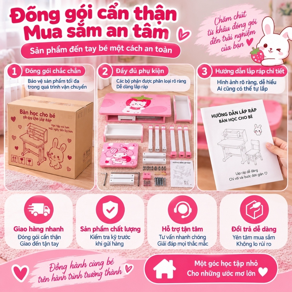 HUHU Bàn học nâng hạ chiều cao chống gù  Bảo vệ cột sống dễ điều chỉnh phù hợp mọi độ tuổi | BigBuy360 - bigbuy360.vn