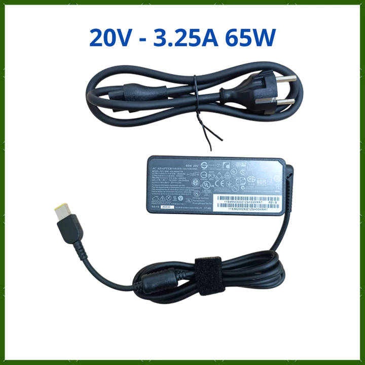 Cục Sạc Laptop Lenovo 20V - 3.25A 65W Cho Lenovo Thinkpad, Thinkbook, Thinkplus, Ideapad, Yoga - Adapter Lenovo New