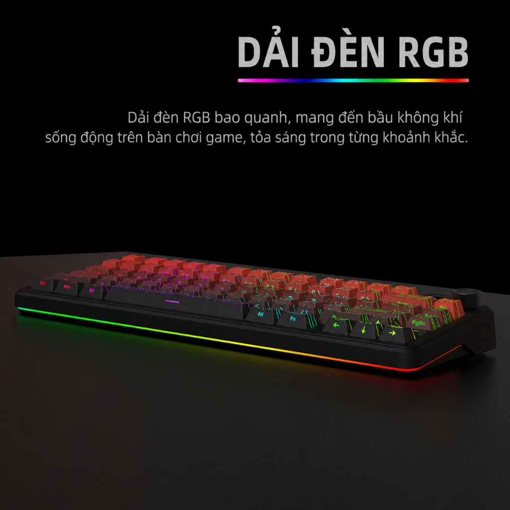 Bàn phím cơ DK75PRO không dây Bluetooth Silent switch màn hình led keycap pbt RGB LED hotswap Pin 8000mAh Có APP tùy | BigBuy360 - bigbuy360.vn