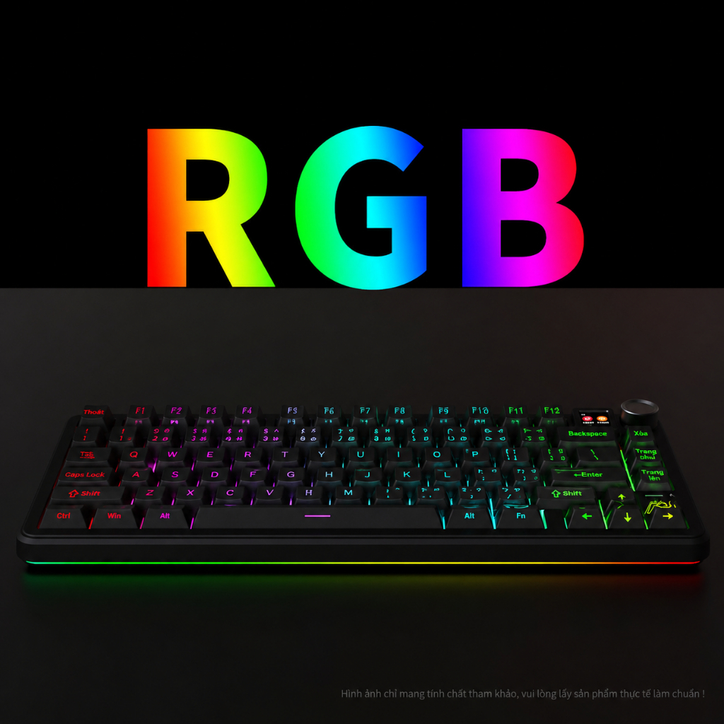 Bàn phím cơ DK75PRO không dây Bluetooth Silent switch màn hình led keycap pbt RGB LED hotswap Pin 8000mAh Có APP tùy | BigBuy360 - bigbuy360.vn
