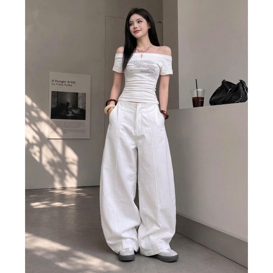 Quần ống rộng nữ chất kaki dáng cong QMT co giãn mềm mịn chuẩn form có chun dễ phối đồ 0088 | BigBuy360 - bigbuy360.vn