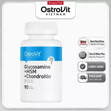 OstroVit Glucosamine + MSM + Chondroitin (90 Viên) – Hỗ Trợ Sụn Khớp & Xương Khỏe Mạnh