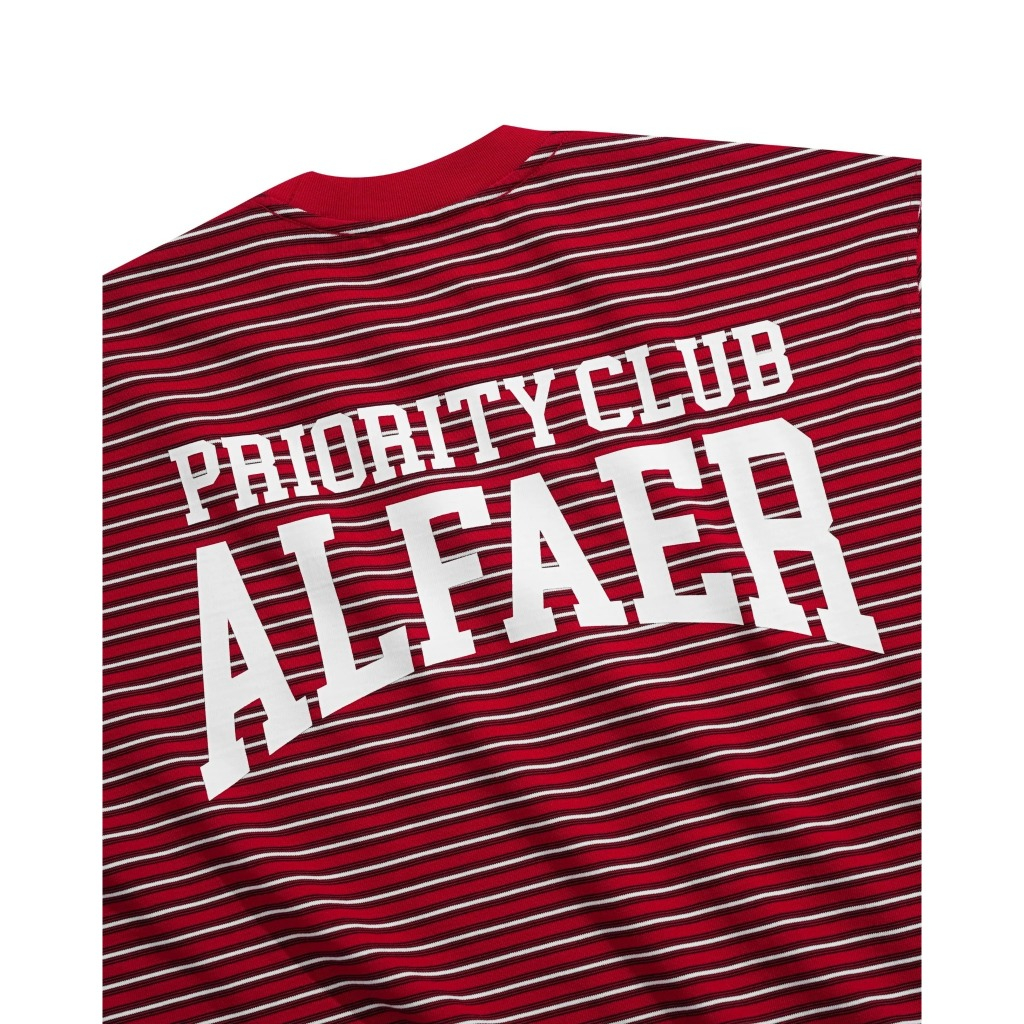 ÁO THUN LOCAL BRAND "ALFAER" CLASSIC LOGO STRIPED LONGSLEEVE T-SHIRT - RED | BigBuy360 - bigbuy360.vn