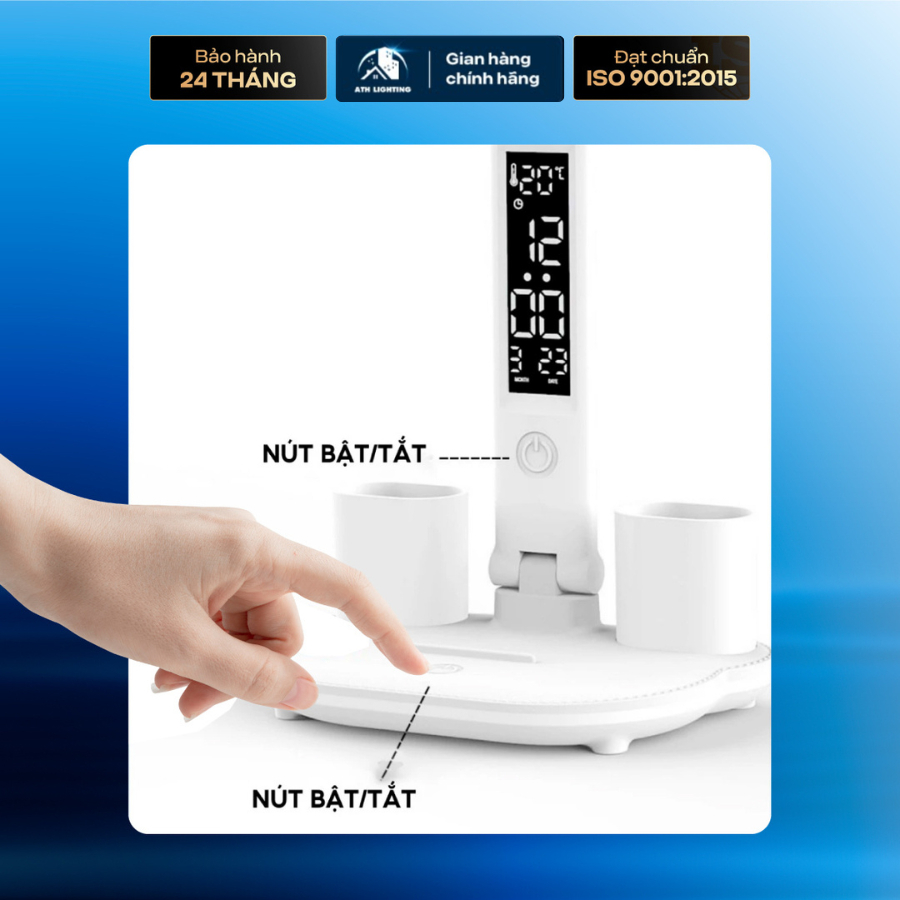 Đèn Bàn Học  ATH LIGHTING, Loại Đèn Học Tích Điện 3 Chế Độ Có Màn Hình LCD Đèn Bàn Làm Việc Bảo Vệ Mắt | BigBuy360 - bigbuy360.vn