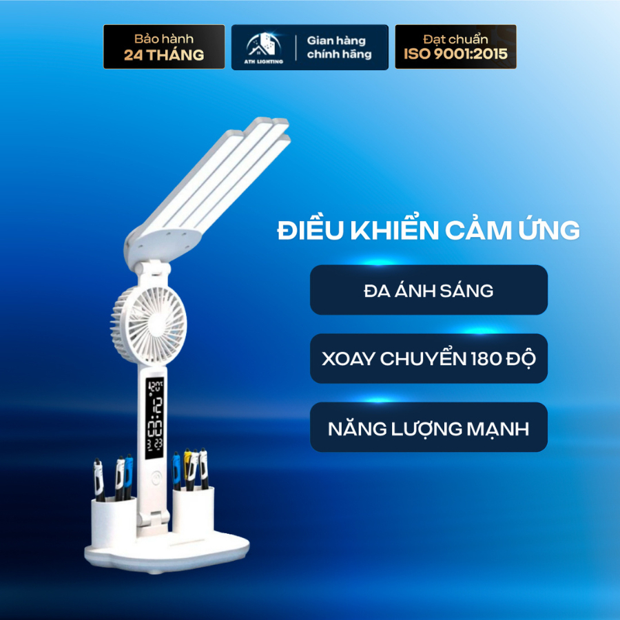 Đèn Bàn Học  ATH LIGHTING, Loại Đèn Học Tích Điện 3 Chế Độ Có Màn Hình LCD Đèn Bàn Làm Việc Bảo Vệ Mắt | BigBuy360 - bigbuy360.vn