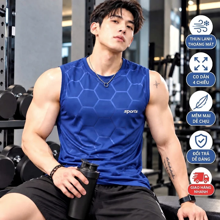 [ COMBO 2-3-4 ÁO ] ba lỗ Tanktop sát nách chất thun lạnh thoáng mát co giãn 4 chiều Menswear