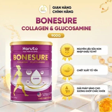 Sữa bột HARUTO BONE SURE Sữa bổ sung Canxi cho người già cao tuổi, Tốt cho xương khớp 900G