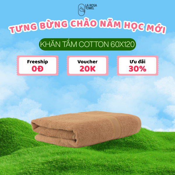 Khăn Tắm Khách Sạn 60x120cm 100% Cotton Hàng Cao Cấp Xuất Khẩu