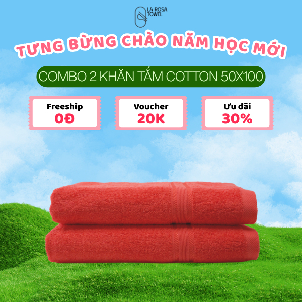 Khăn Tắm Trẻ Em 50x100cm 100% Cotton Hàng Cao Cấp Xuất Khẩu