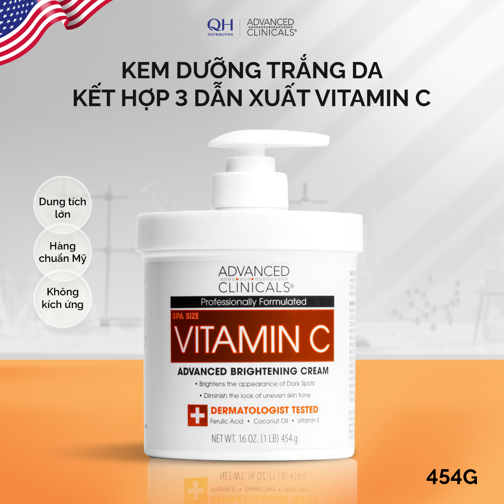 Kem Dưỡng Sáng Da Vitamin C Mờ Thâm Sạm Giúp Đều Màu Da Chống Oxy Hoá Advanced Clinicals