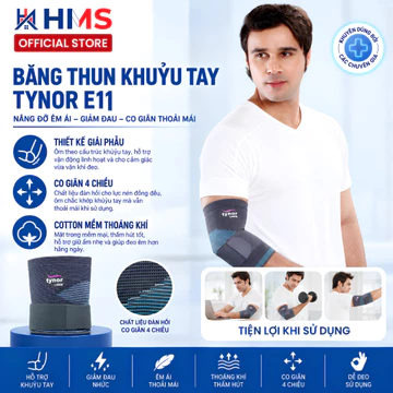 Băng Thun Bảo Vệ Khuỷu Tay Tynor E11 Co Giãn 4 Chiều Hỗ Trợ Khớp Khuỷu Tay - Thiết Bị Y Tế HMS