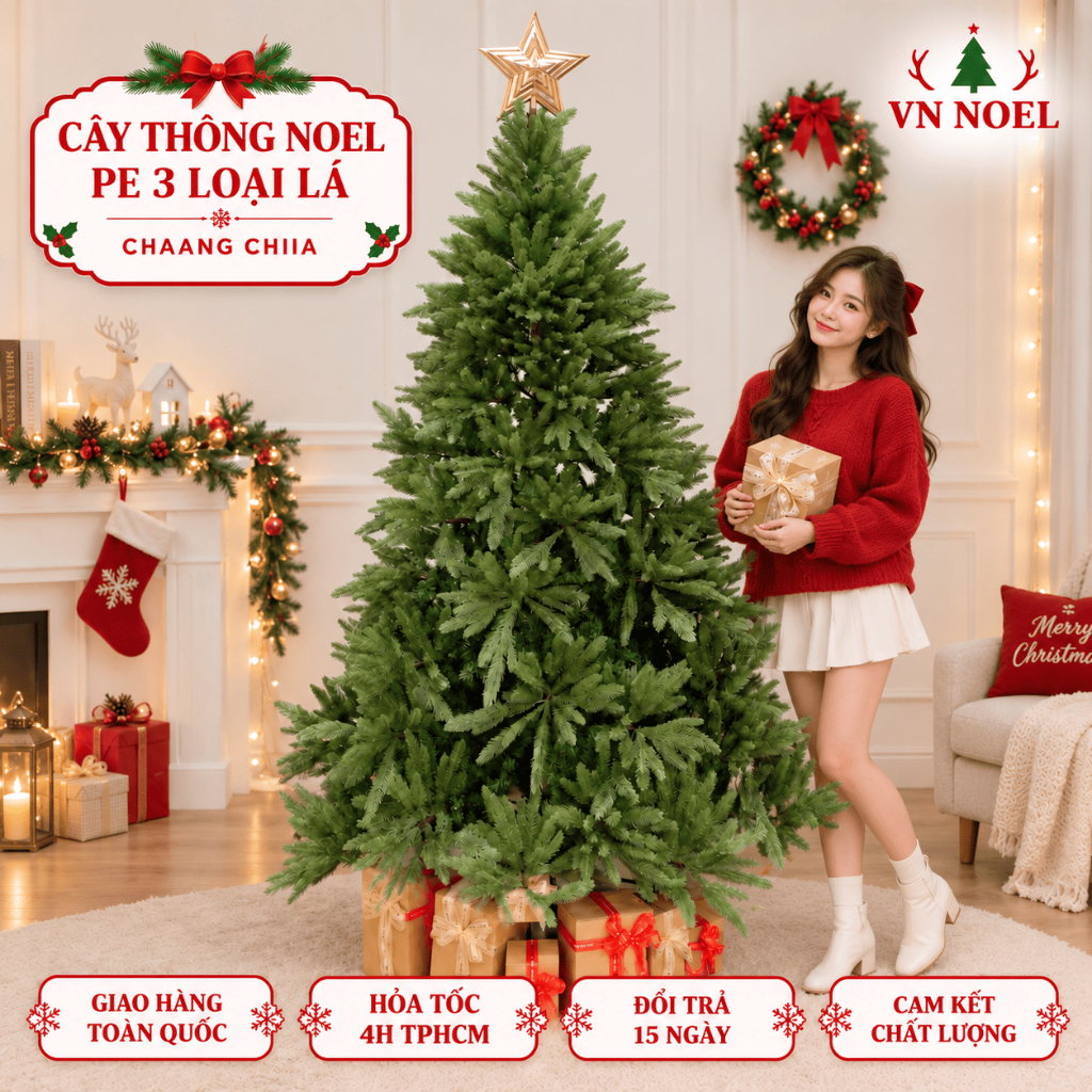 Tổng Hợp Cây Thông Noel Nhiều Mẫu 3M 3M6 4M5 Chân Sắt Trang Trí Khách Sạn Văn Phòng Giáng Sinh