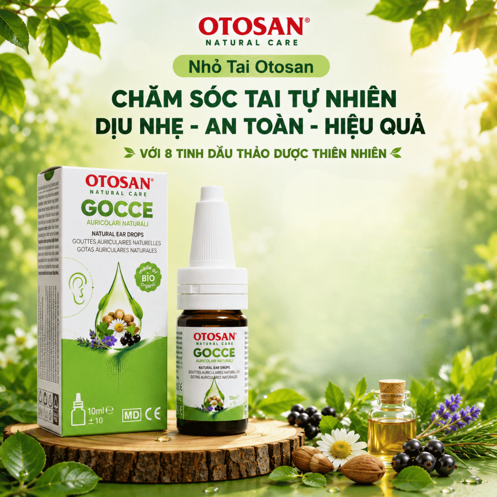 Nhỏ Tai Otosan Cho Bé – Làm Mềm Ráy – Giảm Viêm Ngứa Tai – Thảo Dược Tự Nhiên – Chai 10 ml