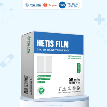 [1 MIẾNG]Miếng gạc HETISFilm cố định vết thương gạc vô trùng trong suốt chống thấM bảo vệ vết thương