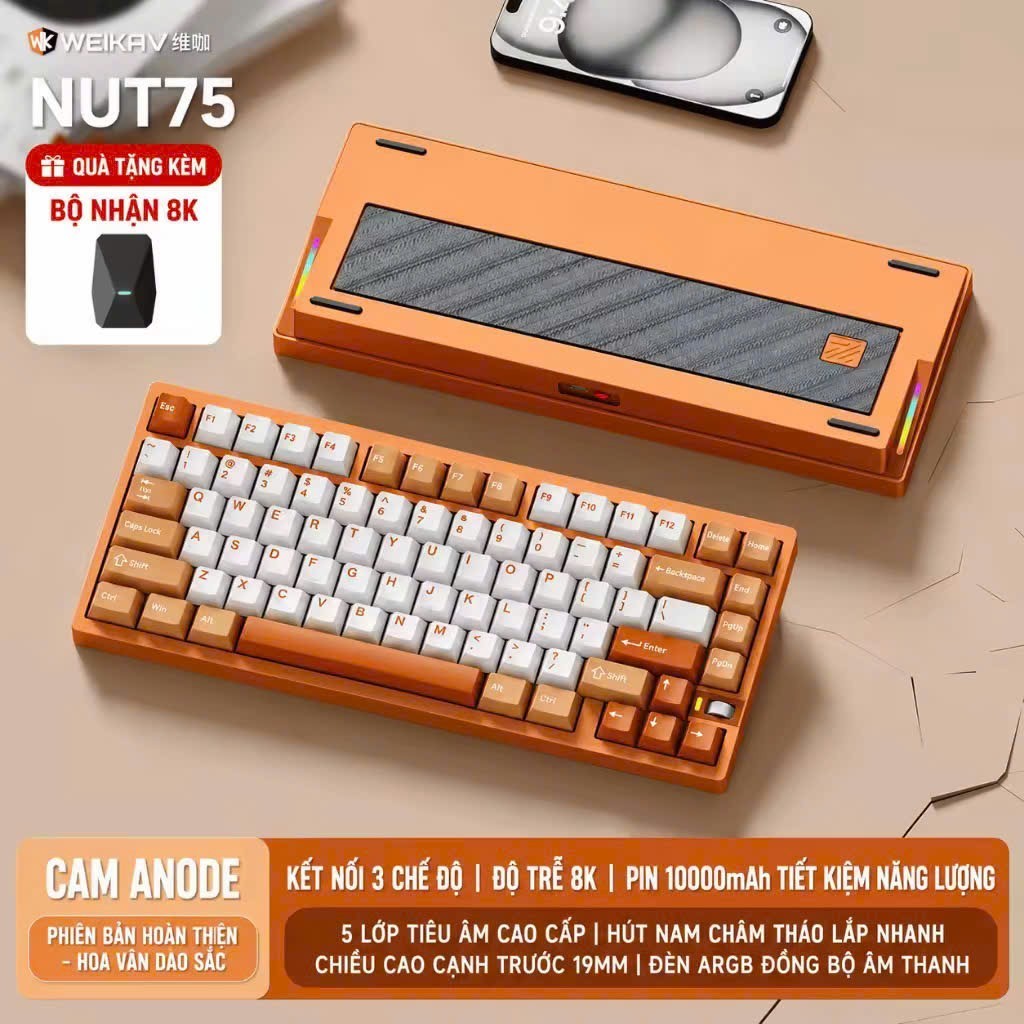 (NEW) AULA  F75 | S75PRO|| XINMENG M75 SOC | HI75C PRO | -Bàn phím cơ không dây | Hotswap | LED RGB | BigBuy360 - bigbuy360.vn