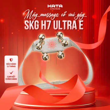 Máy massage cổ vai gáy SKG H7 Ultra E cao cấp, máy mát xa vật lý giúp giảm đau mỏi cổ vai gáy, đầu massage 360 độ