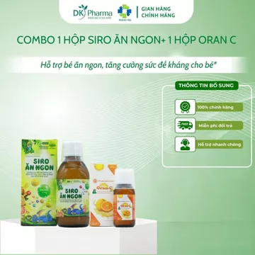 Combo Siro Ăn Ngon và Siro Oran C Bổ Sung Vitamin C Cho Bé Chăm Sóc Bé-DK Pharma