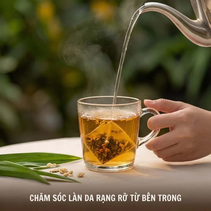 Trà Gạo Lứt Rang Thảo Mộc Đậu Đen Kỷ Tử Lá Nếp Nụ Nhài – Trà Gạo Lứt Tự Nhiên Dễ Uống – 4