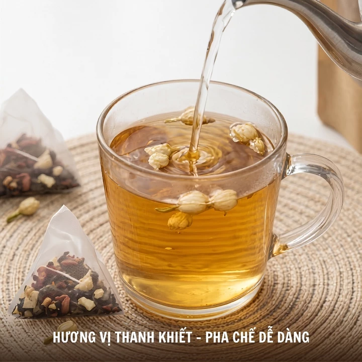 Trà Gạo Lứt Rang Thảo Mộc Đậu Đen Kỷ Tử Lá Nếp Nụ Nhài – Trà Gạo Lứt Tự Nhiên Dễ Uống – 3