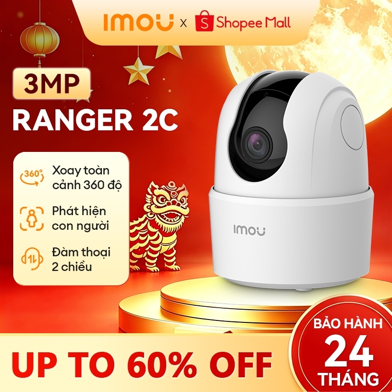 Camera Wifi trong nhà Imou Ranger 2C Ranger 2 Pro 3MP TA32CP I A32P Pro IĐàm thoại hai chiều I Xoay 360
