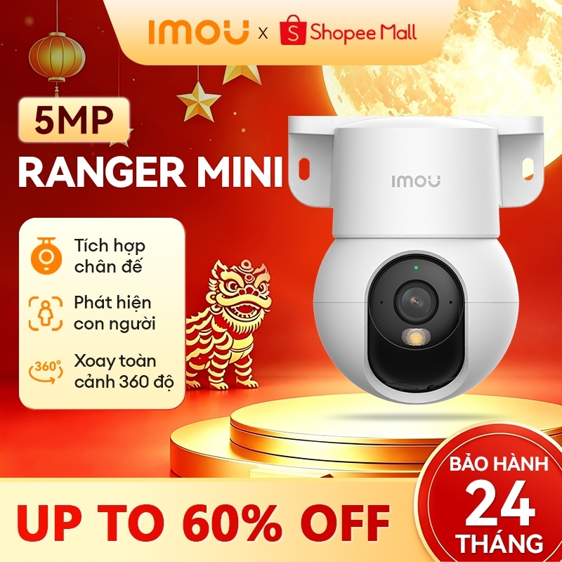 Camera Wifi trong nhà Ranger Mini I 3MP/5MP | Tích hợp chân đế I Tự Động Quay Quét | Phát Hiện Người | Màu về đêm