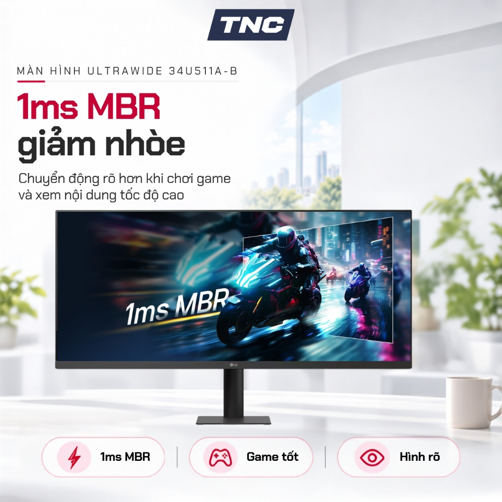 Màn Hình LG UltraWide 34U511A-B 34 inch/ IPS/ WFHD/ 100Hz/ 1ms - BẢO HÀNH 24 THÁNG - TNC STORE | BigBuy360 - bigbuy360.vn