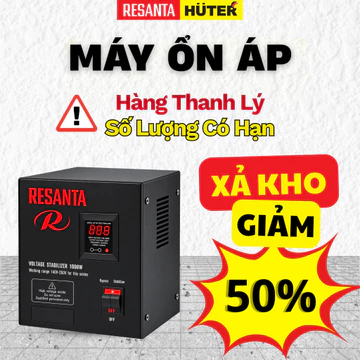 [HÀNG THANH LÝ GIẢM 50%] Máy Ổn Áp Một Pha Công Nghệ Nga 8500/13500W, Điện Áp Đầu Vào 90-260V Nhỏ Gọn Chính Hãng Resanta