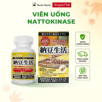 TPBVSK: Viên uống iSDG nattokinase 4000 FU 60 viên, hỗ trợ tan cục máu đông, tốt cho tim mạch