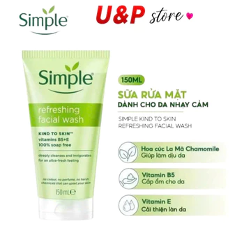 [DIỆN MẠO MỚI] Sữa Rửa Mặt Simple lành tính và hiệu quả cho mọi loại da 150ml