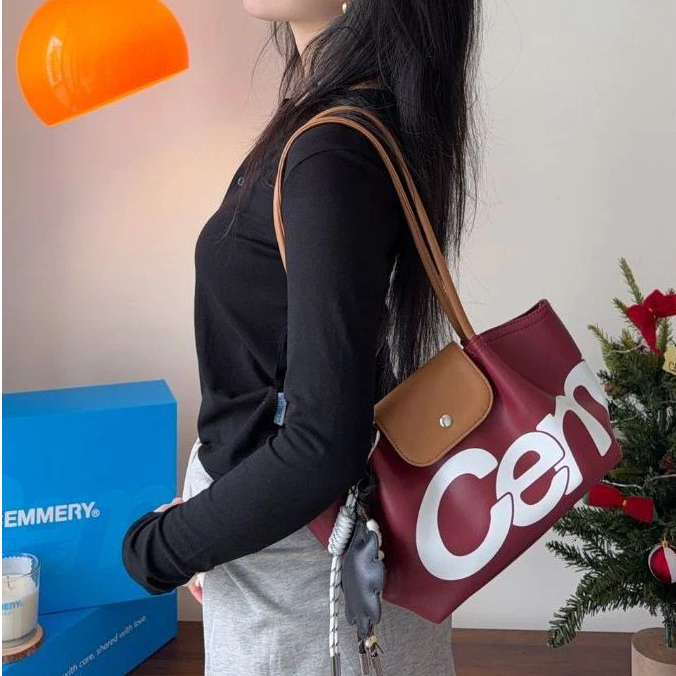 Túi Đeo Vai Nữ CEMMERY Pumpkin Shoulder Bag Da Mềm Cao Cấp Túi Tote Đeo Nách Thời Trang Hàn Quốc Đi Học Đi Làm - DK105 | BigBuy360 - bigbuy360.vn