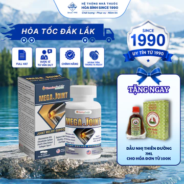 [HOẢ TỐC ĐẮK LẮK] Viên Uống Mega Joint Sụn Vi Cá Mập Hỗ Trợ Giảm Đau Sụn Khớp-Glucosamine Mỹ Lọ 60V