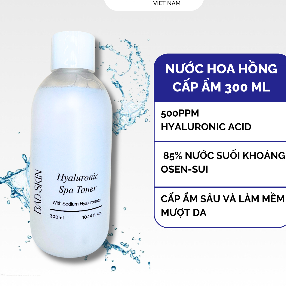 [300ml] Nước hoa hồng Badskin Hyaluronic spa Tone 300ML