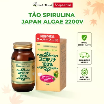 TPBVSK: Tảo xoắn, tảo Spirulina Nhật Bản Japan Algae 2200 viên, tăng cường sức khỏe, bổ sung vitamin, cải thiện tiêu hóa