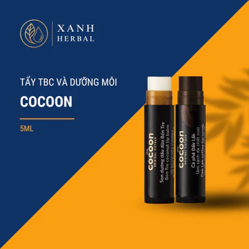 Combo Son Tẩy Da Chết Môi Cà Phê Đắk Lắk + Son Dưỡng Môi Dầu Dừa Bến Tre Cocoon