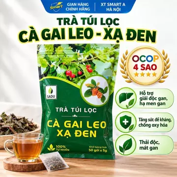 Trà Cà Gai Leo Xạ Đen SADU Túi Lọc Giúp Mát Gan Thải Độc Hạ Men Gan OCOP 4 Sao