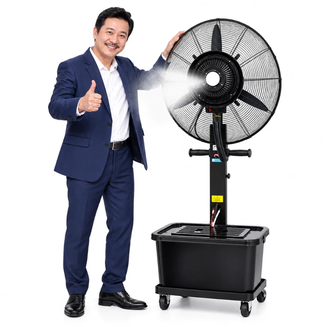 Quạt công nghiệp Phun sương Gaaso 2026 Công suất lớn Quạt công nghiệp siêu mạnh Bảo hành 5 năm