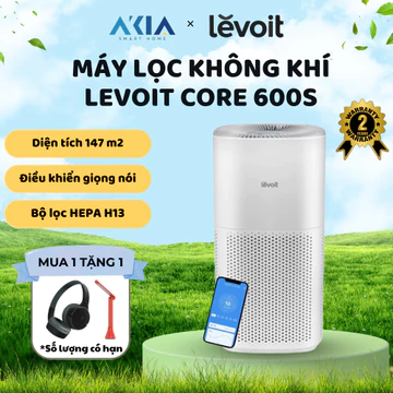 [TẶNG QUÀ] Máy Lọc Không Khí Levoit Core 600S 148m2 - Lọc bụi mịn, Cảm biến không khí - BH 24 tháng