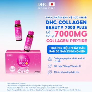 [1 Hộp] Nước uống Collagen DHC Collagen nước - Thực phẩm bảo vệ sức khoẻ DHC Collagen Beauty 7000Plus (new)