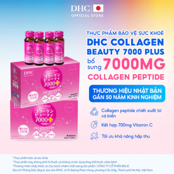 [2 Hộp] Nước uống Collagen DHC Collagen nước - Thực phẩm bảo vệ sức khoẻ DHC Collagen Beauty 7000Plus (new)
