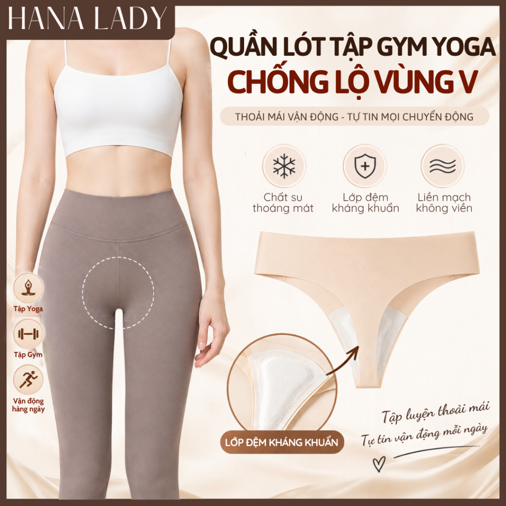 Quần Lọt Khe Tập Gym Yoga Chống Lộ Vùng Kín, Quần Lót Su Không Lộ Viền Thoáng Khí Tàng Hình QL040