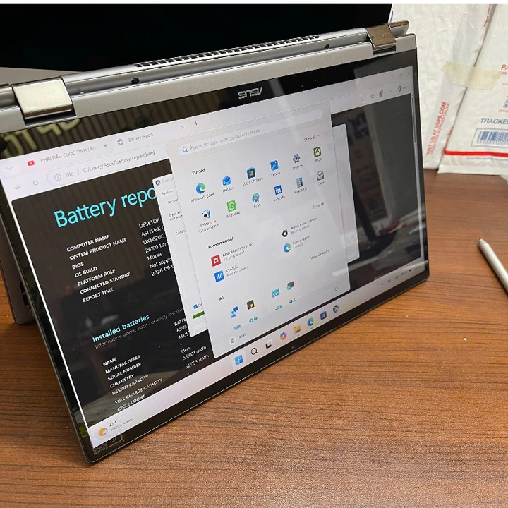 Asus Zenbook Flip 15 Q508UG/Ryzen 7 5700U/Ram8GB(OB)/VGA MX450/15.6 FHD Touch X360/Led keyboard/Used Good