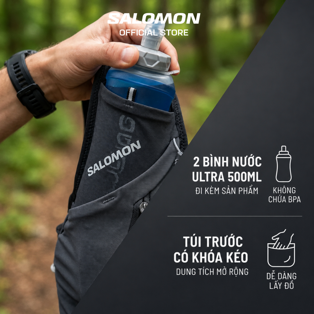 Vest Nước Chạy Địa Hình Salomon ADV Skin 12 Subli Set Phantom/Castelrock LC2683800 | BigBuy360 - bigbuy360.vn