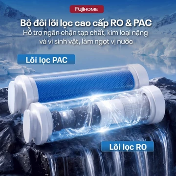 Lõi lọc máy lọc nước FUJIHOME WP302C, bộ lõi lọc thay thế PAC Carbon + lõi RO làm sạch nước